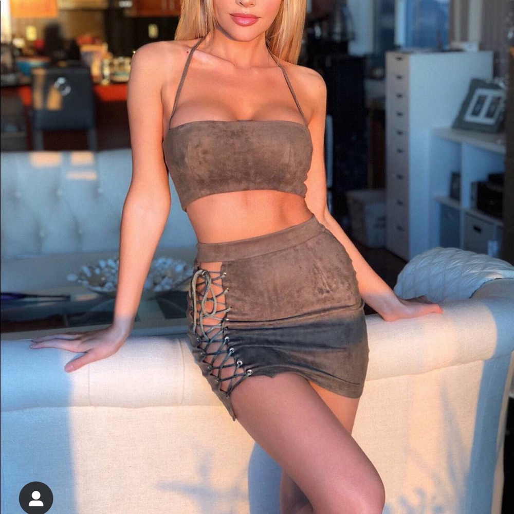 Oh Polly khaki two piece set